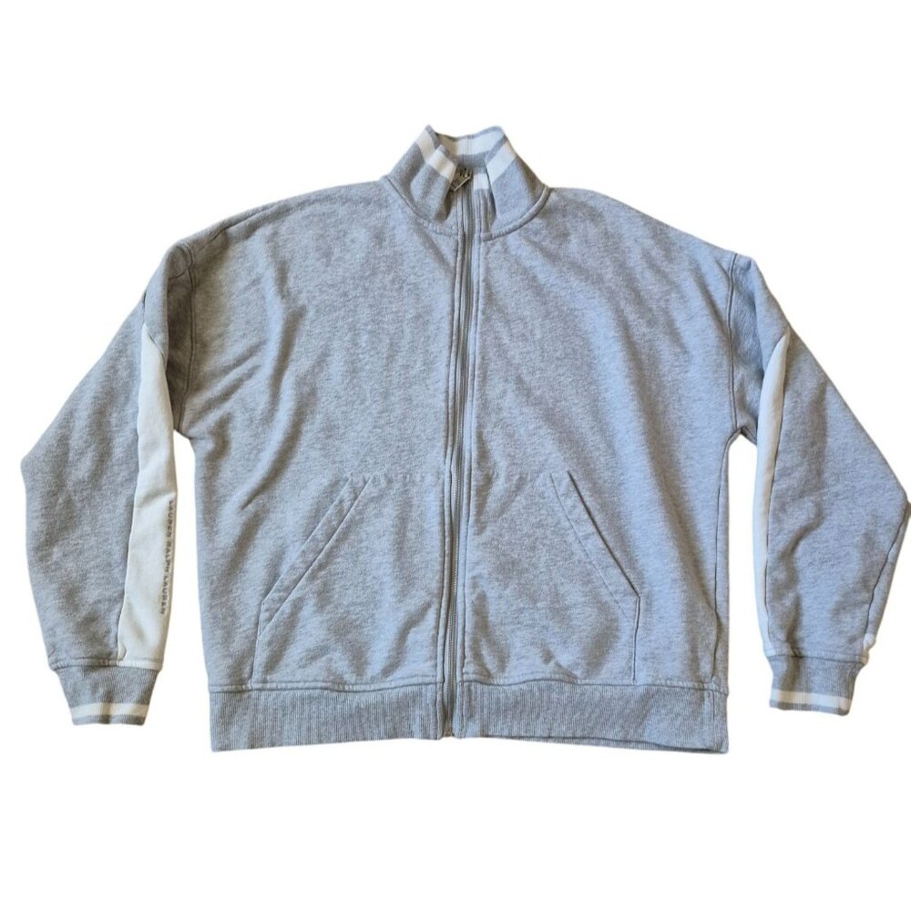 Lauren Ralph Lauren Women's Size L Gray Zip‎ Up Turtleneck Jacket Casual